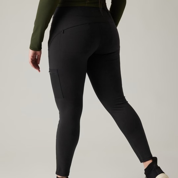 Athleta Headlands Hybrid High Rise Women’s Black Activewear Cargo Pants Size 2 - Picture 3 of 13